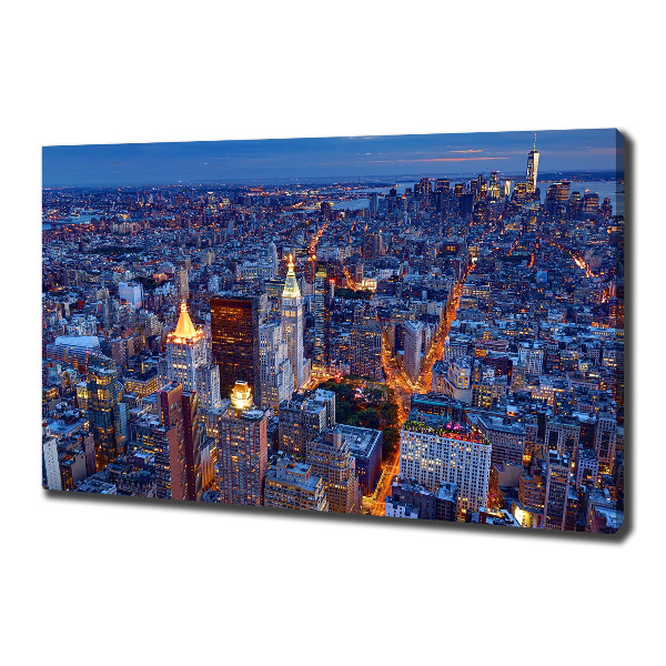 Canvas wall art Manhattan at night