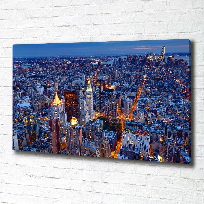 Canvas wall art Manhattan at night