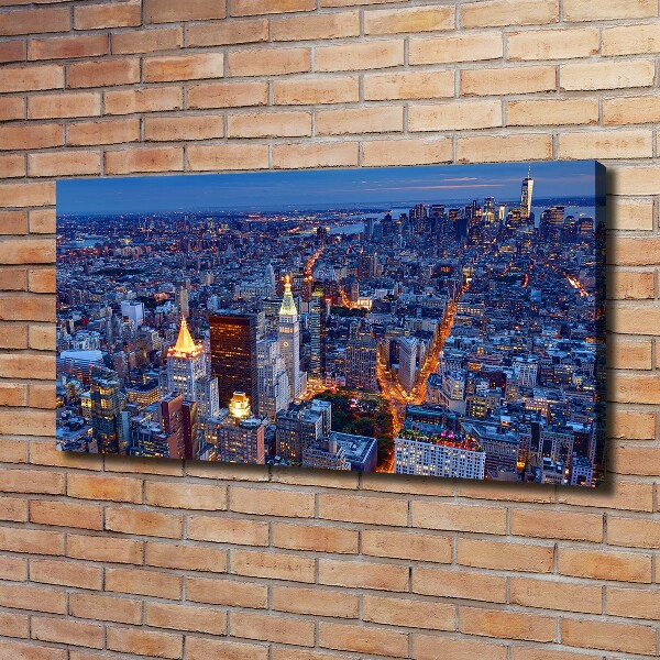 Canvas wall art Manhattan at night