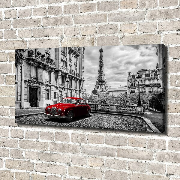 Canvas wall art Red limousine