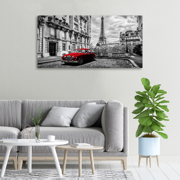 Canvas wall art Red limousine