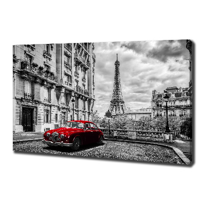 Canvas wall art Red limousine