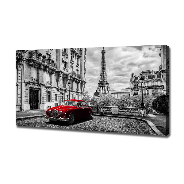 Canvas wall art Red limousine