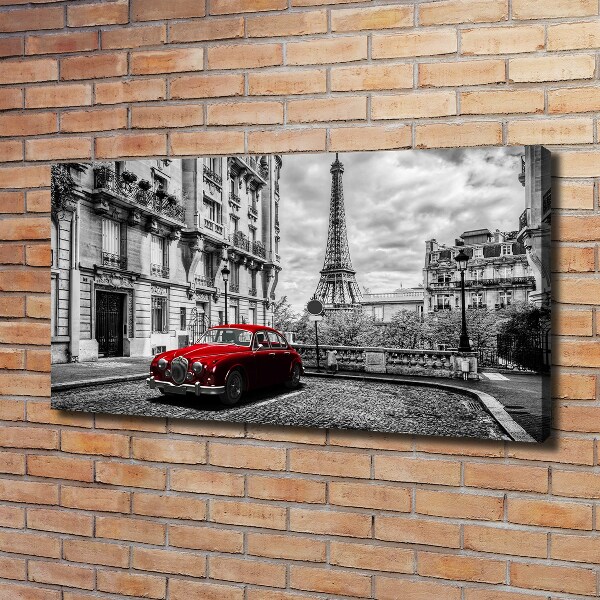 Canvas wall art Red limousine