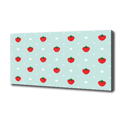 Canvas wall art Strawberry icons