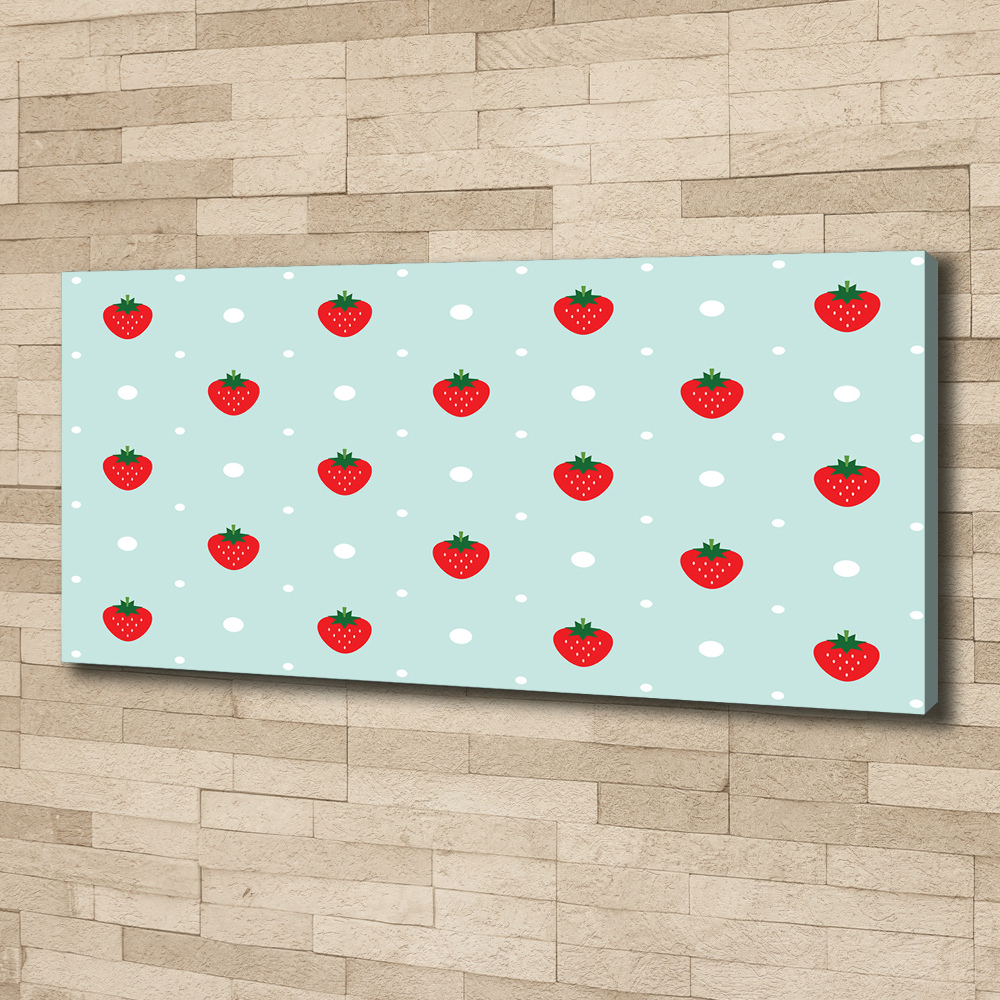 Canvas wall art Strawberry icons