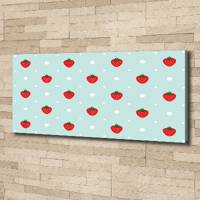 Canvas wall art Strawberry icons