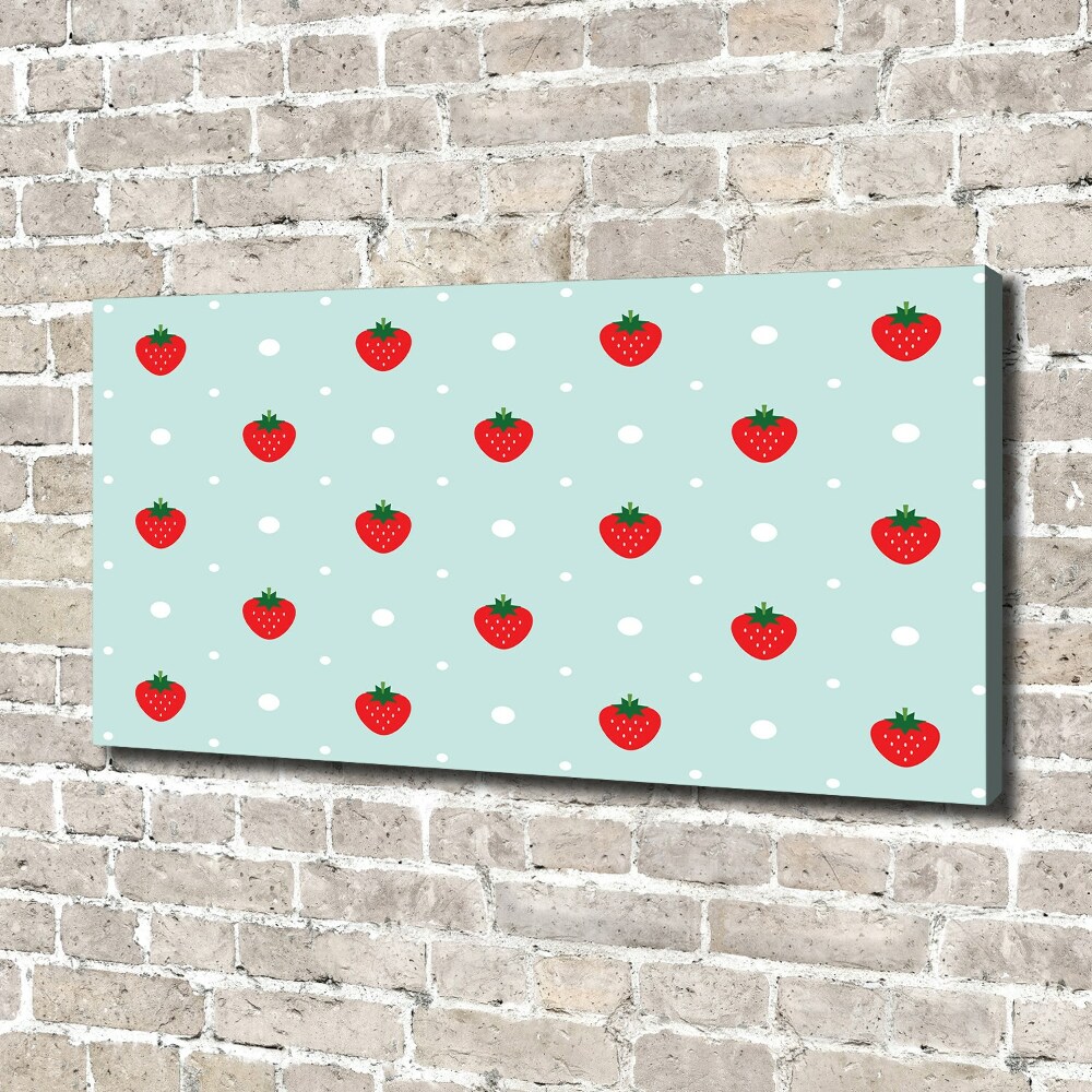 Canvas wall art Strawberry icons