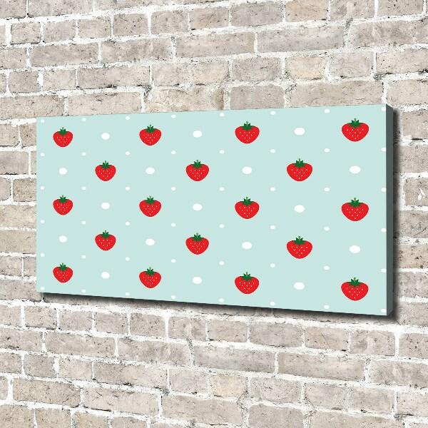 Canvas wall art Strawberry icons