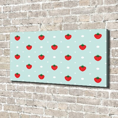 Canvas wall art Strawberry icons