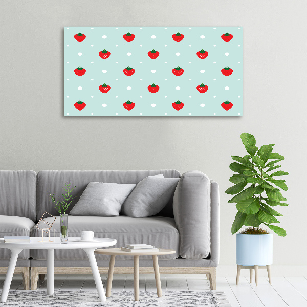 Canvas wall art Strawberry icons