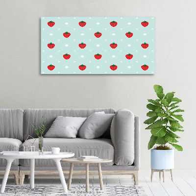 Canvas wall art Strawberry icons