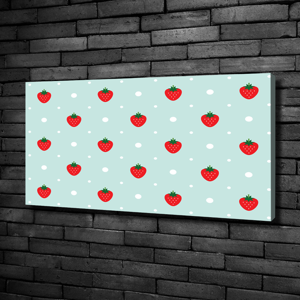 Canvas wall art Strawberry icons