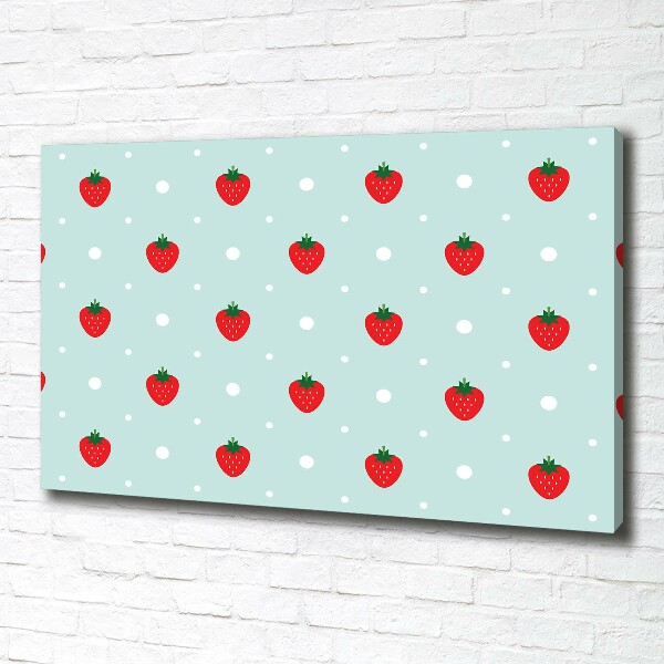 Canvas wall art Strawberry icons