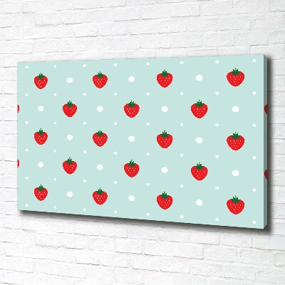 Canvas wall art Strawberry icons