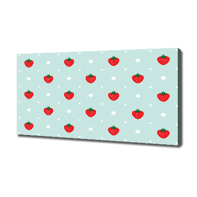 Canvas wall art Strawberry icons