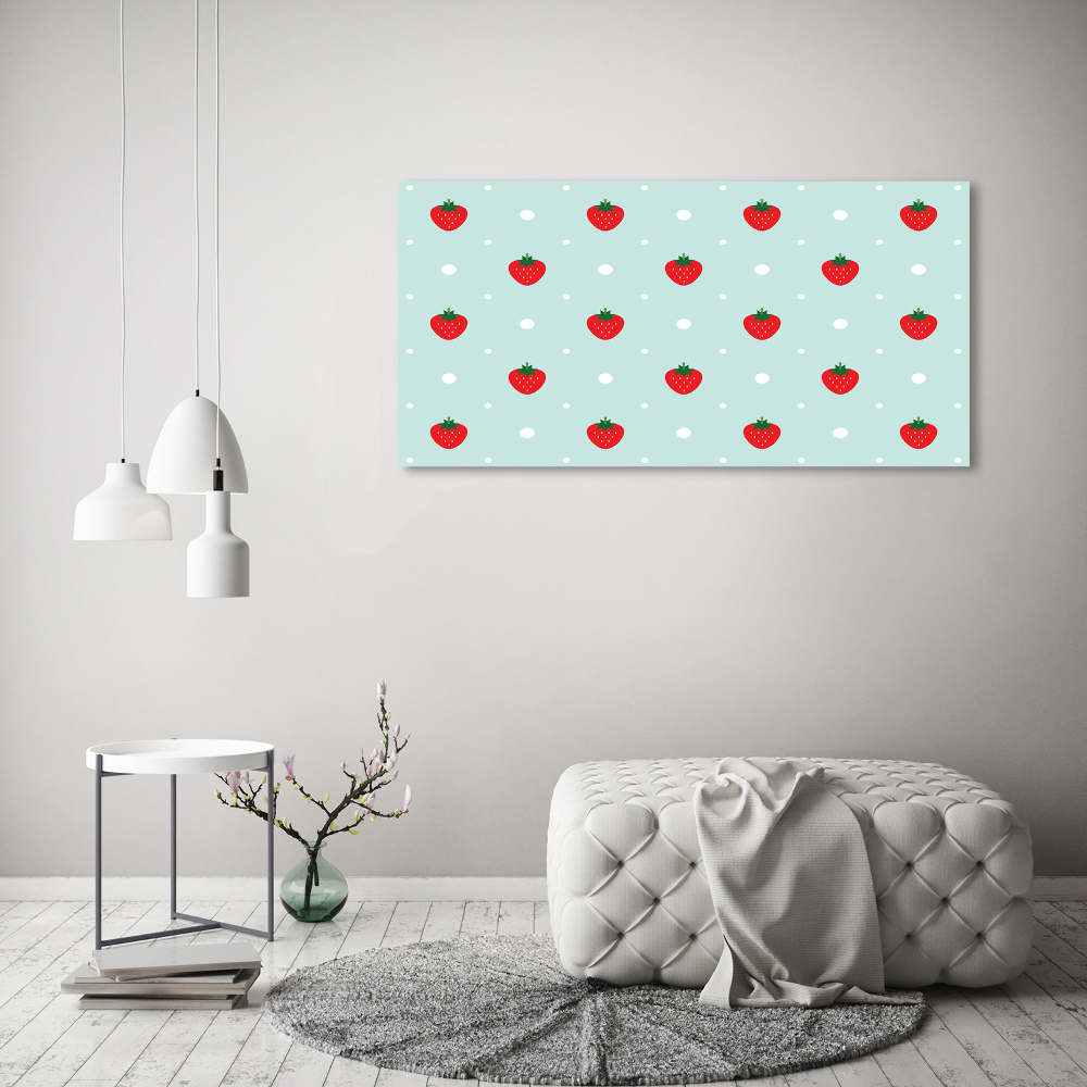 Canvas wall art Strawberry icons