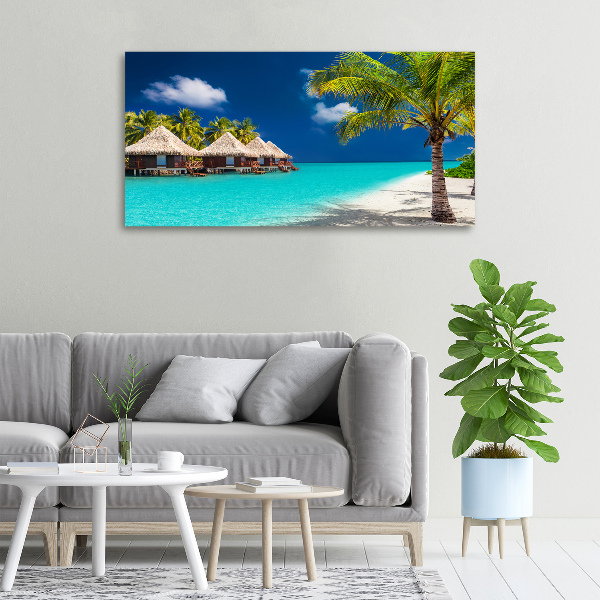 Canvas wall art Bungalowy Maldives