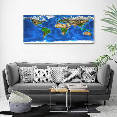 Canvas wall art world map