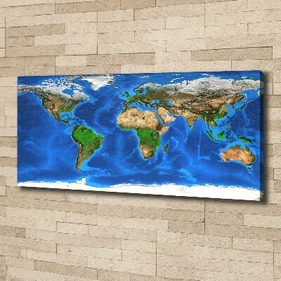 Canvas wall art world map