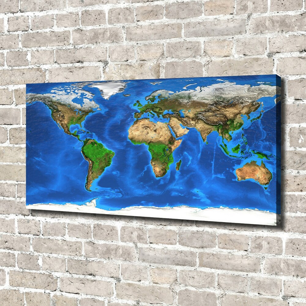 Canvas wall art world map