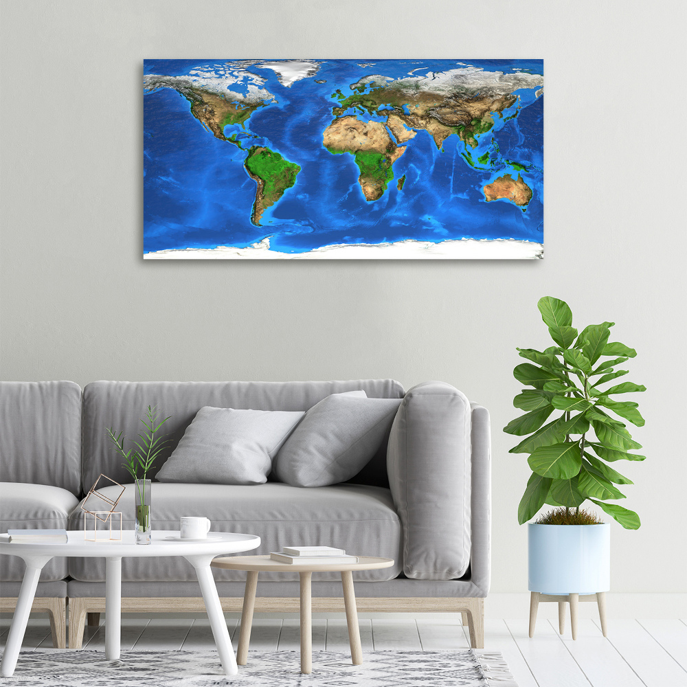 Canvas wall art world map