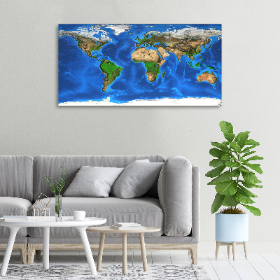 Canvas wall art world map