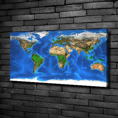 Canvas wall art world map