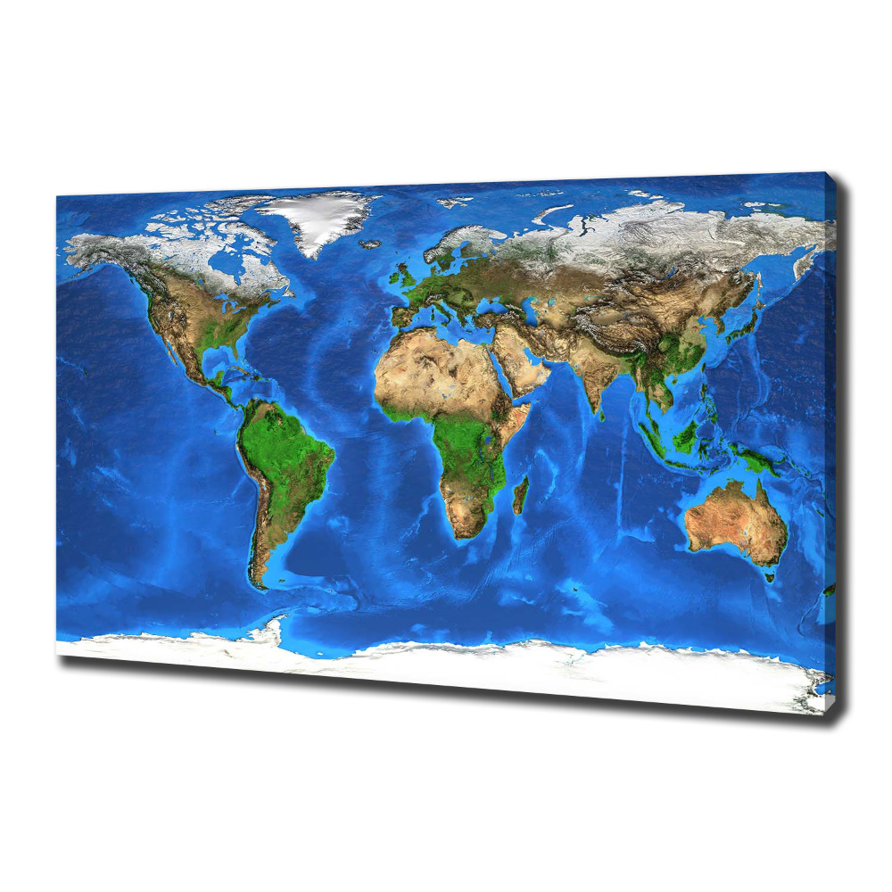 Canvas wall art world map