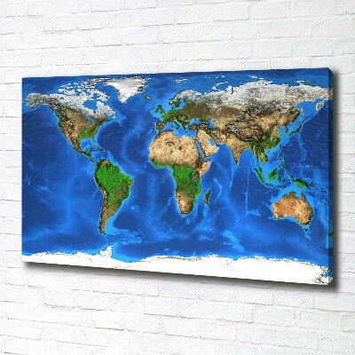 Canvas wall art world map