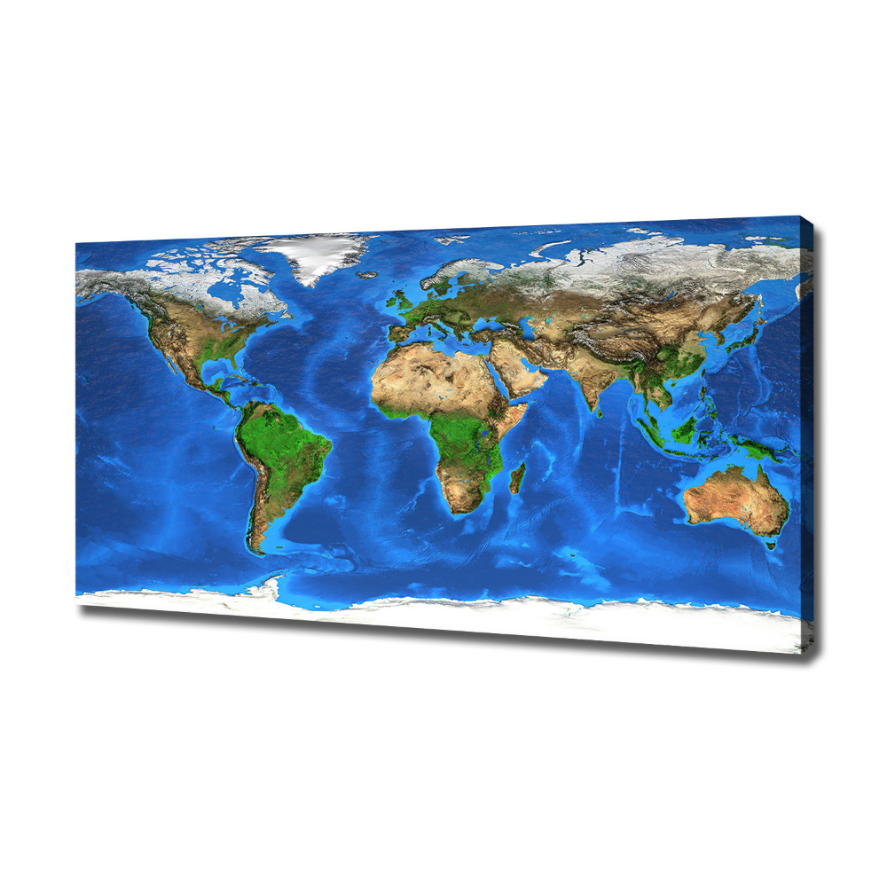 Canvas wall art world map