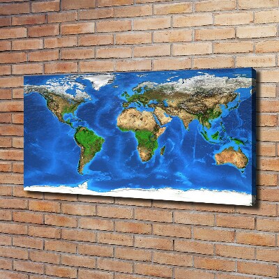 Canvas wall art world map