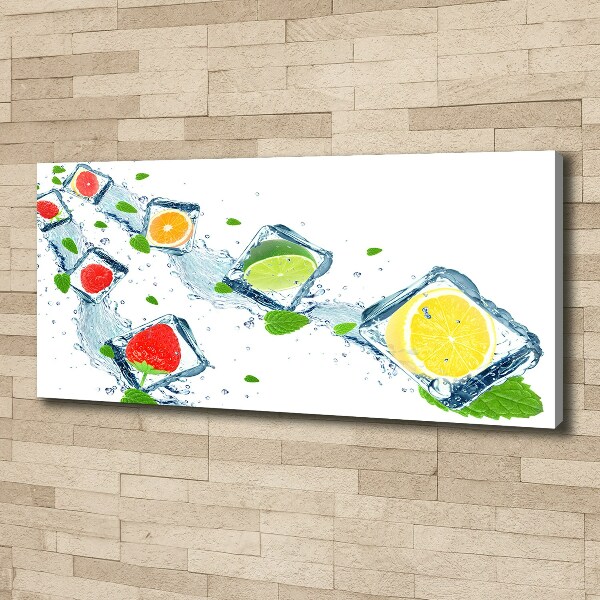 Canvas wall art Fruit in cubes