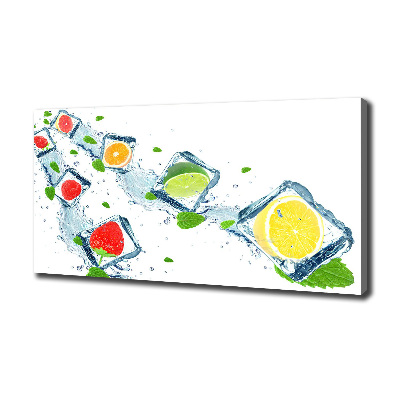 Canvas wall art Fruit in cubes