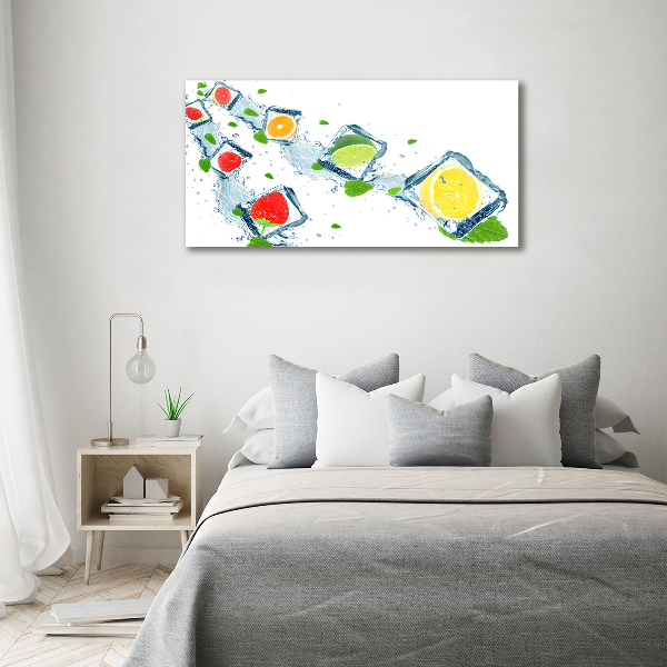 Canvas wall art Fruit in cubes