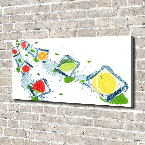 Canvas wall art Fruit in cubes