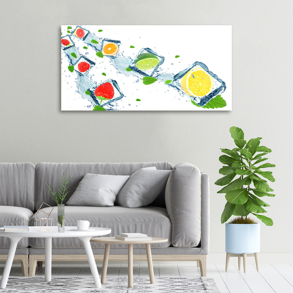 Canvas wall art Fruit in cubes