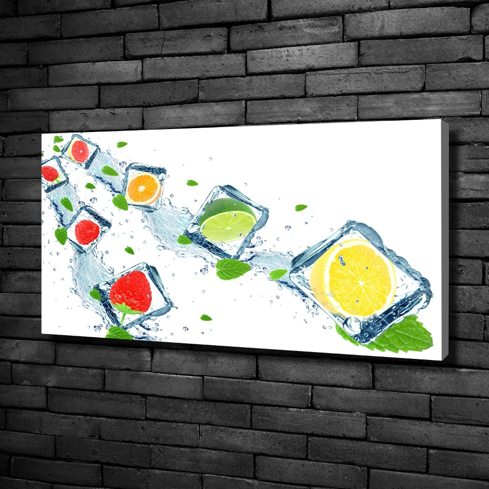 Canvas wall art Fruit in cubes