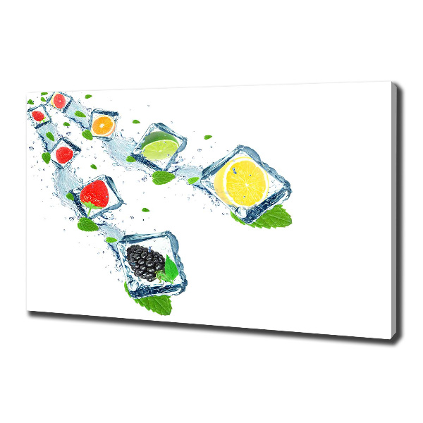 Canvas wall art Fruit in cubes