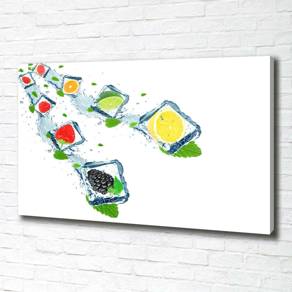 Canvas wall art Fruit in cubes