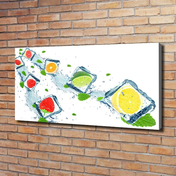 Canvas wall art Fruit in cubes