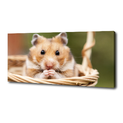 Canvas wall art Hamster in the basket