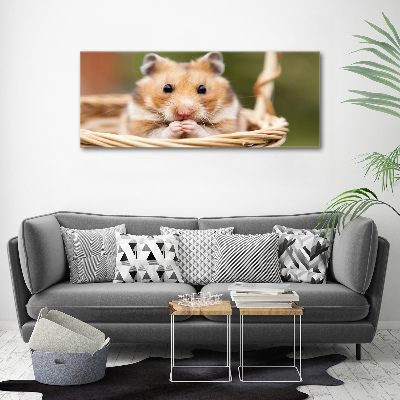 Canvas wall art Hamster in the basket