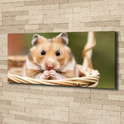 Canvas wall art Hamster in the basket