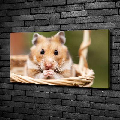 Canvas wall art Hamster in the basket