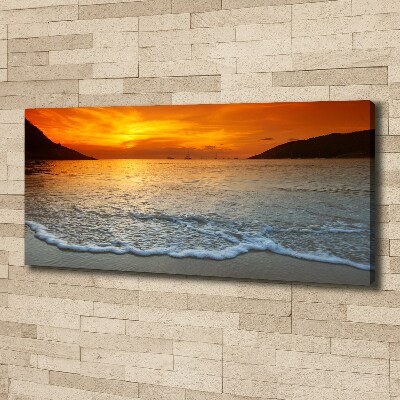 Canvas wall art Sunset sea