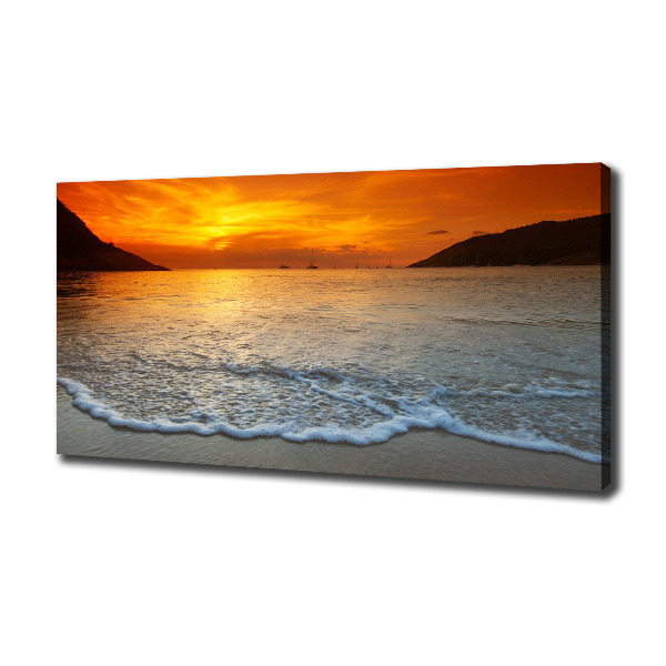 Canvas wall art Sunset sea