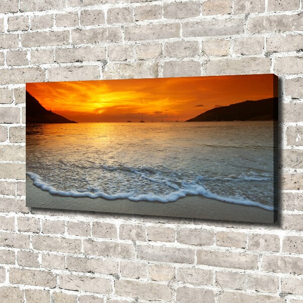 Canvas wall art Sunset sea