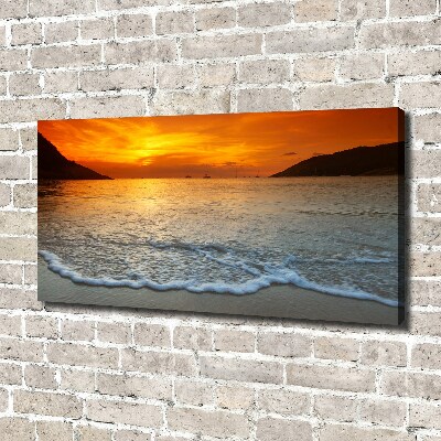 Canvas wall art Sunset sea