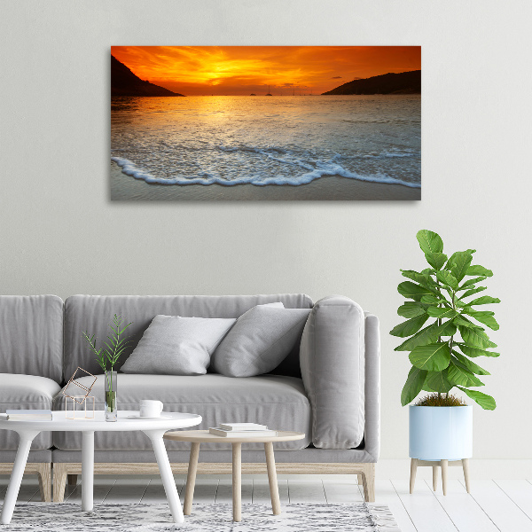 Canvas wall art Sunset sea